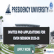 Presidency University Invites PhD Applications for Even Session 2025–26; Apply till Dec 29
